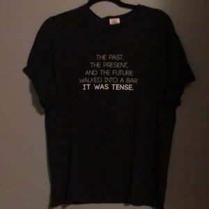 men’s black, funny graphic tee